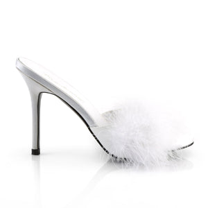 CLASSIQUE-01F Fetish Heel White Faux Fur Bedroom Sexy Shoes