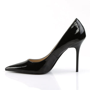 CLASSIQUE-20 Pleaser 4" Heel Black Patent Fetish Footwear