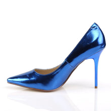 Load image into Gallery viewer, CLASSIQUE-20 Pleaser 4&quot; Heel Blue Metallic Fetish Footwear