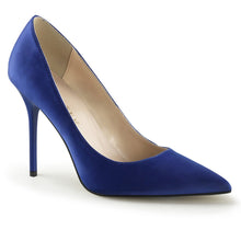 Load image into Gallery viewer, CLASSIQUE-20 Pleaser 4&quot; Heel Royal Blue Satin Fetish Shoes