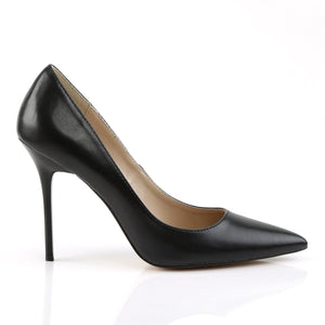 CLASSIQUE-20 Pleaser 4 Inch Heel Black Kid Fetish Footwear