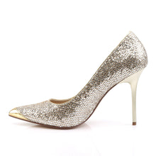 Load image into Gallery viewer, CLASSIQUE-20 Pleaser 4&quot; Heel Gold Glittery Fetish Footwear