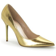 Load image into Gallery viewer, CLASSIQUE-20 Pleaser 4&quot; Heel Gold Metallic Fetish Footwear