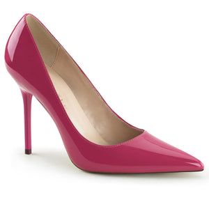 CLASSIQUE-20 Pleaser 4" Heel Hot Pink Patent Fetish Footwear