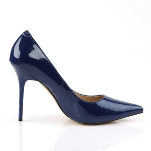 CLASSIQUE-20 Pleaser 4 Inch Heel Navy Blue Fetish Footwear