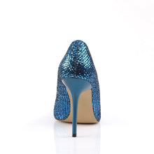 Load image into Gallery viewer, CLASSIQUE-20 4&quot; Heel Navy Blue Glittery Fetish Footwear