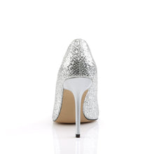 Load image into Gallery viewer, CLASSIQUE-20 Pleaser 4&quot; Heel Silver Glitter Fetish Footwear