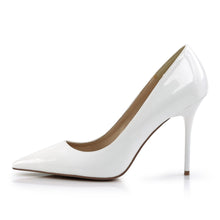 Load image into Gallery viewer, CLASSIQUE-20 Pleaser 4&quot; Heel White Patent Fetish Footwear