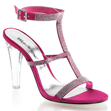 Load image into Gallery viewer, CLEARLY-418 Fabulicious 4.5&quot; Heel Fuchsia Satin Sexy Shoes