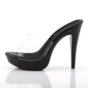 COCKTAIL-501 Fabulicious 5" Heel Clear and Black Sexy Shoes