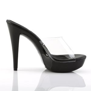 COCKTAIL-501 Fabulicious 5" Heel Clear and Black Sexy Shoes