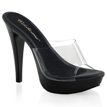 Load image into Gallery viewer, COCKTAIL-501 Fabulicious 5&quot; Heel Clear and Black Sexy Shoes