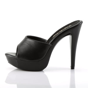 COCKTAIL-501L Fabulicious 5" Heel Black Leather Sexy Shoes