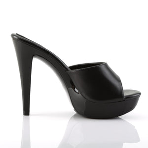 COCKTAIL-501L Fabulicious 5" Heel Black Leather Sexy Shoes