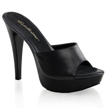 Load image into Gallery viewer, COCKTAIL-501L Fabulicious 5&quot; Heel Black Leather Sexy Shoes