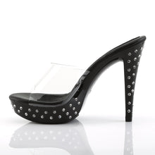 Load image into Gallery viewer, COCKTAIL-501SDT Fabulicious 5&quot; Heel Clear Black Sexy Shoes