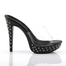 Load image into Gallery viewer, COCKTAIL-501SDT Fabulicious 5&quot; Heel Clear Black Sexy Shoes