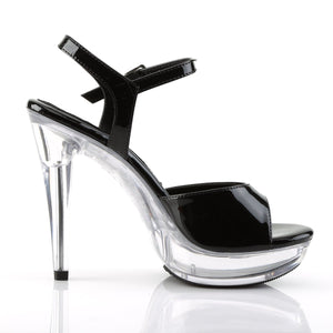 COCKTAIL-509 Fabulicious 5" Heel Black and Clear Sexy Shoes