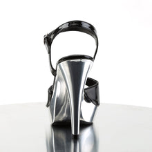 Load image into Gallery viewer, COCKTAIL-509 Fetish Heel Black and Silver Chrome Sexy Shoes