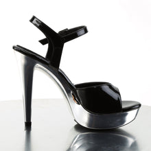 Load image into Gallery viewer, COCKTAIL-509 Fetish Heel Black and Silver Chrome Sexy Shoes