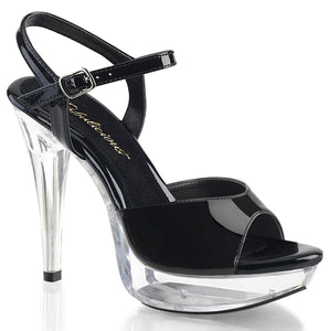 COCKTAIL-509 Fabulicious 5" Heel Black and Clear Sexy Shoes