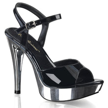 Load image into Gallery viewer, COCKTAIL-509 Fetish Heel Black and Silver Chrome Sexy Shoes