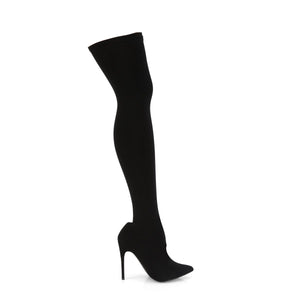 COURTLY-3005 Pleaser 5 Inch Heel Black Nylon Fetish Footwear