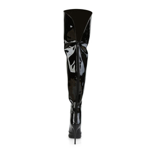 COURTLY-3012 Pleaser 5" Heel Black Patent Fetish Footwear