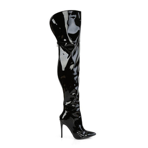 COURTLY-3012 Pleaser 5" Heel Black Patent Fetish Footwear