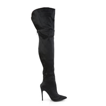 Load image into Gallery viewer, COURTLY-3012 5 Inch Heel Black Stretch Satin Fetish Footwear