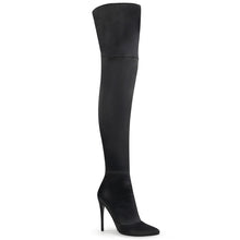 Load image into Gallery viewer, COURTLY-3012 5 Inch Heel Black Stretch Satin Fetish Footwear