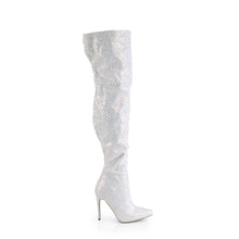 Load image into Gallery viewer, COURTLY-3015 5 Inch Heel White Multi Glitter Fetish Footwear