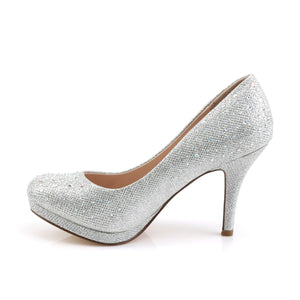 COVET-02 Fabulicious 3.5 Inch Heel Silver Glitter Sexy Shoes