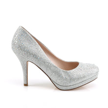 Load image into Gallery viewer, COVET-02 Fabulicious 3.5 Inch Heel Silver Glitter Sexy Shoes