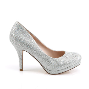 COVET-02 Fabulicious 3.5 Inch Heel Silver Glitter Sexy Shoes