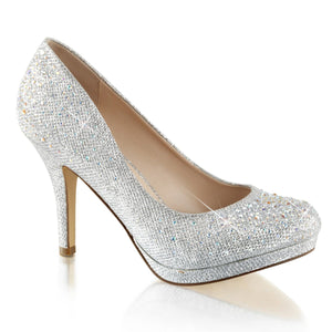 COVET-02 Fabulicious 3.5 Inch Heel Silver Glitter Sexy Shoes