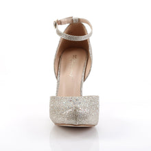 Load image into Gallery viewer, COVET-03 Fetish Nude Glitter Mesh Fabric Sexy Shoes Heels