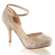 Load image into Gallery viewer, COVET-03 Fetish Nude Glitter Mesh Fabric Sexy Shoes Heels