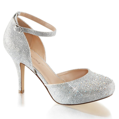 COVET-03 Fabulicious 3.5 Inch Heel Silver Glitter Sexy Shoes