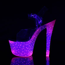 Load image into Gallery viewer, CRYSTALIZE-308PS 7&quot; Heel Clear Neon Ice Hot Pink Sexy Shoes