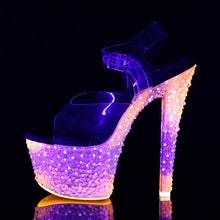 Load image into Gallery viewer, CRYSTALIZE-308PS Pleaser 7&quot; Heel Neon Tangerine Sexy Shoes