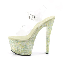 Load image into Gallery viewer, CRYSTALIZE-308TL 7&quot; Heel Clear Lime Crystal Strippers Shoes