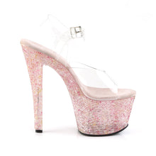 Load image into Gallery viewer, CRYSTALIZE-308TL 7&quot; Heel Clear Pink Crystal Strippers Shoes