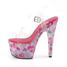 Load image into Gallery viewer, CRYSTALIZE-708 7&quot; Heel Clear &amp; Pink Pole Dancing Platforms