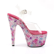 Load image into Gallery viewer, CRYSTALIZE-708 7&quot; Heel Clear &amp; Pink Pole Dancing Platforms