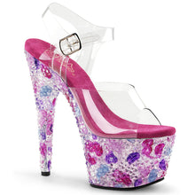 Load image into Gallery viewer, CRYSTALIZE-708 7&quot; Heel Clear &amp; Pink Pole Dancing Platforms