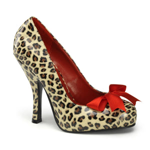 CUTIEPIE-06 Pin Up 4.5" Heel Tan Cheetah Print Pin Up Shoes