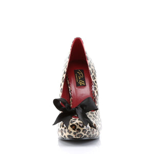 CUTIEPIE-06 Pin Up 4.5" Heel Tan Cheetah Print Pin Up Shoes