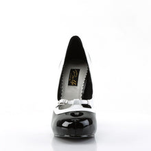 Load image into Gallery viewer, CUTIEPIE-13 Pin Up Glamour 4.5&quot; Heel Black White Platforms