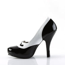 Load image into Gallery viewer, CUTIEPIE-13 Pin Up Glamour 4.5&quot; Heel Black White Platforms